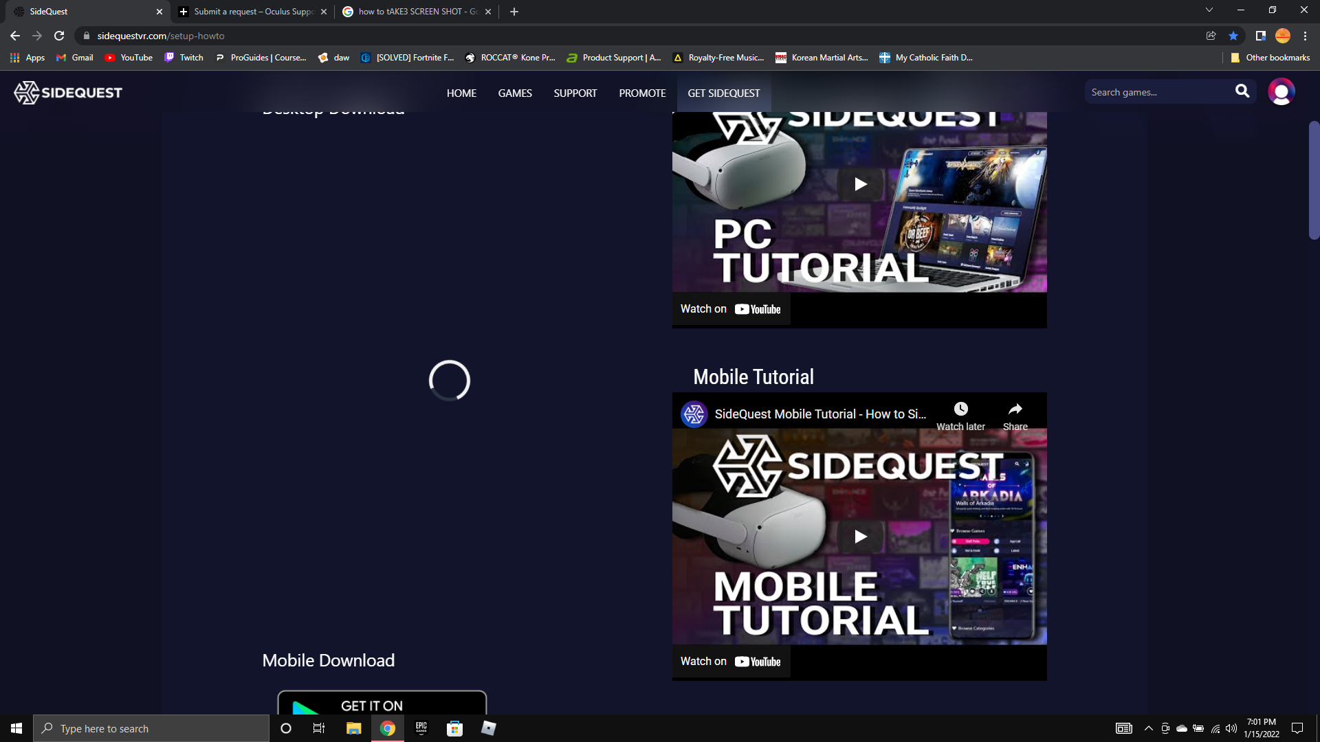 SideQuest Community ... Post: SideQuest Desktop Download not loading ...