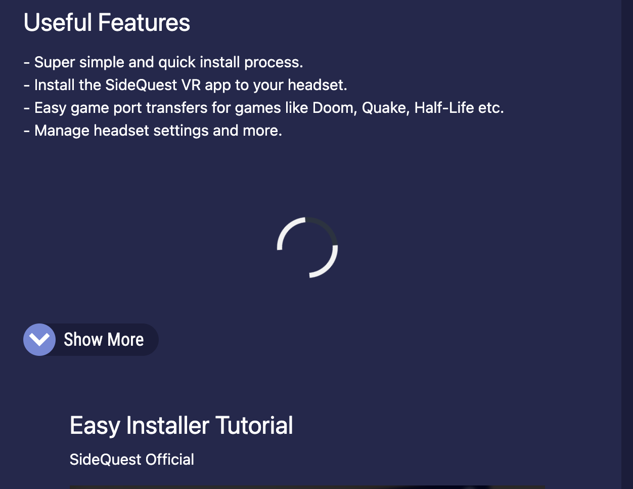 SideQuest Community Post Page not loading SideQuest