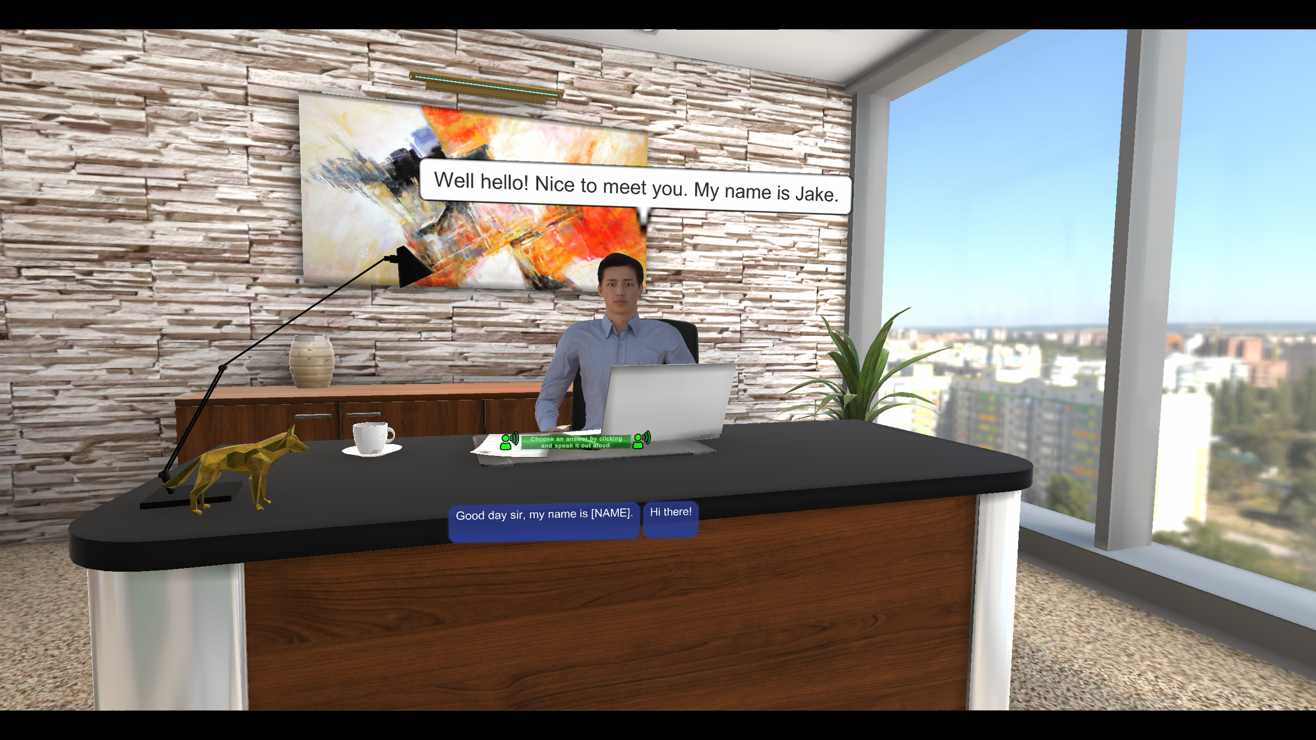 VREW Job Interview Simulation DEMO on SideQuest Oculus Quest Games ...