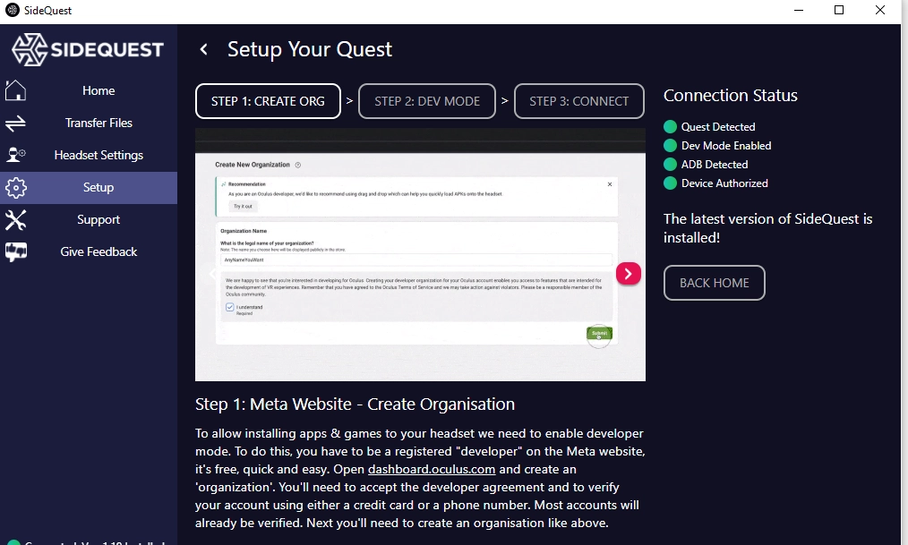 SideQuest Community ... Post: Can't seem to see th... SideQuest