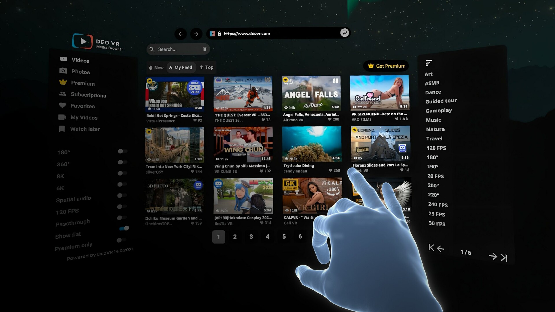 DeoVR VR Video Streaming Platform on SideQuest Oculus Quest Games ...