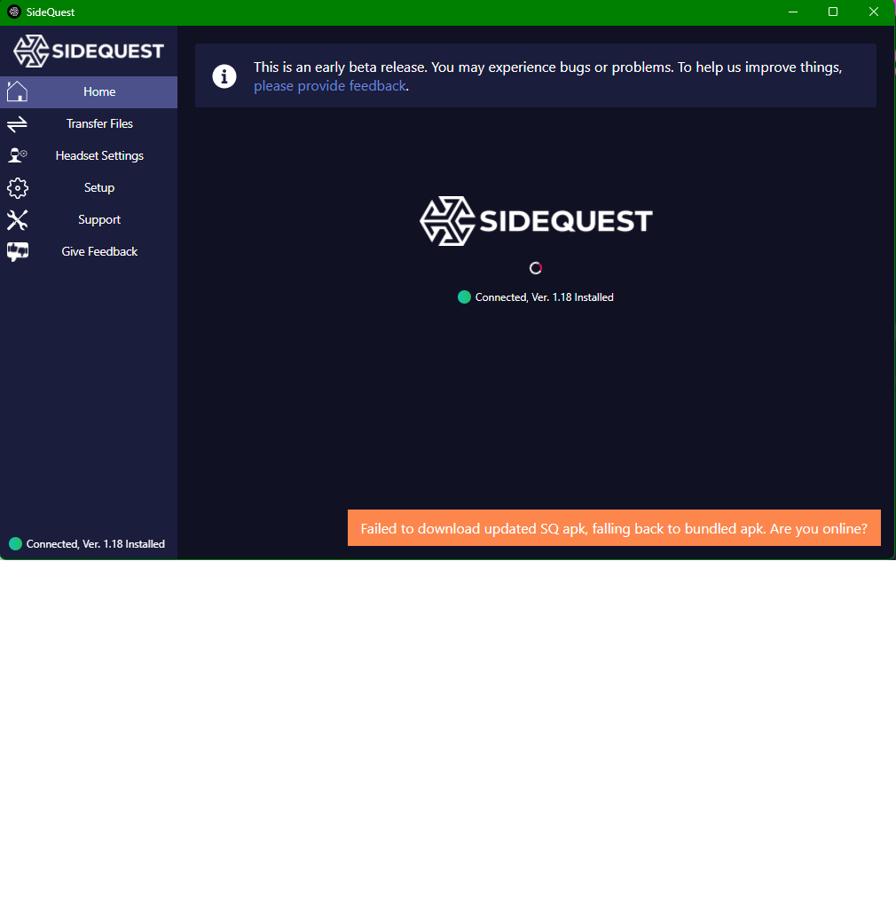 SideQuest Community ... Post: cant get sidequest t... SideQuest