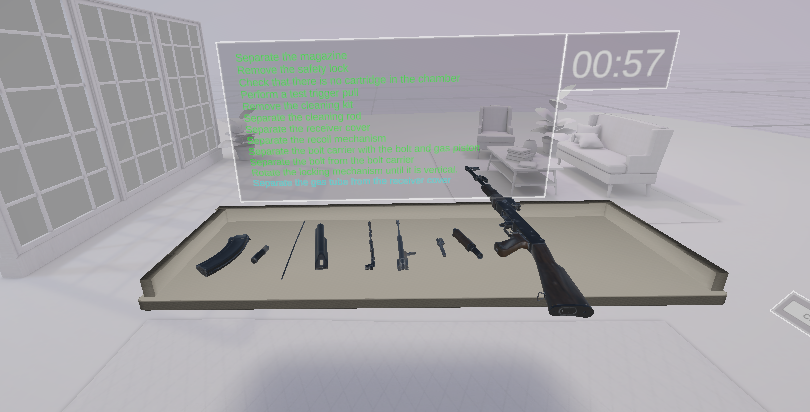 Assembly disassembly of the Kalashnikov assault rifle VR on SideQuest ...