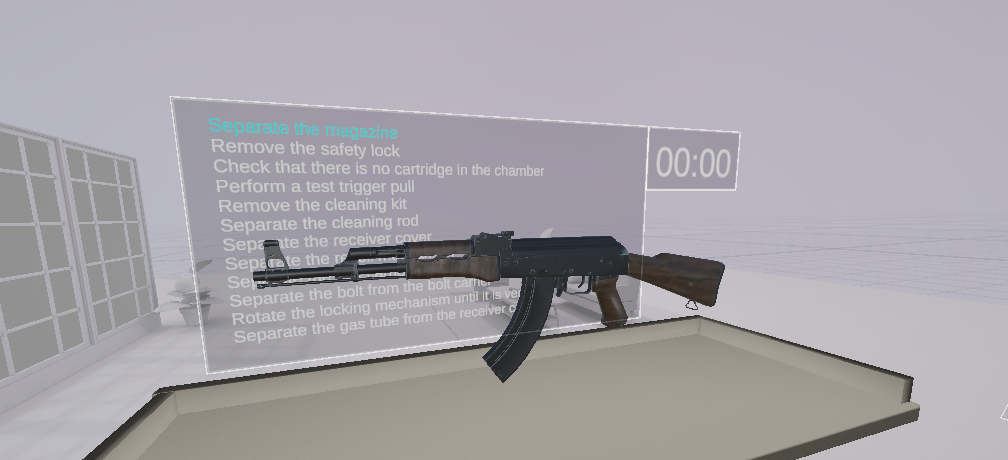 Assembly disassembly of the Kalashnikov assault rifle VR on SideQuest ...